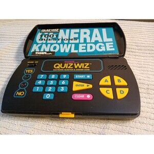 Quiz Wiz Tiger Electronics 1993 Handheld Question & Answer Game (Sound Works)